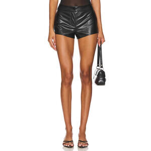 SUPERDOWN Priya Hot Short black faux leather size XL NWT